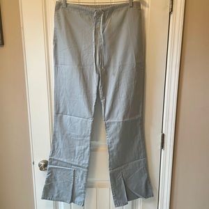 Cherokee Workwear Flare Leg Scrub Pants, Small Tall in Gray